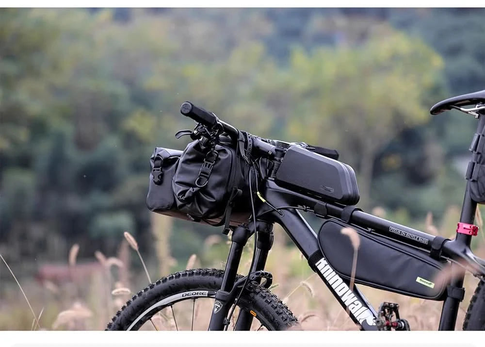 Rhinowalk Bicycle Bag Handlebar Bag Waterproof  Front Tube Cycling Bag MTB Multifunction Portable 12L MTB Road Handlebar Bag