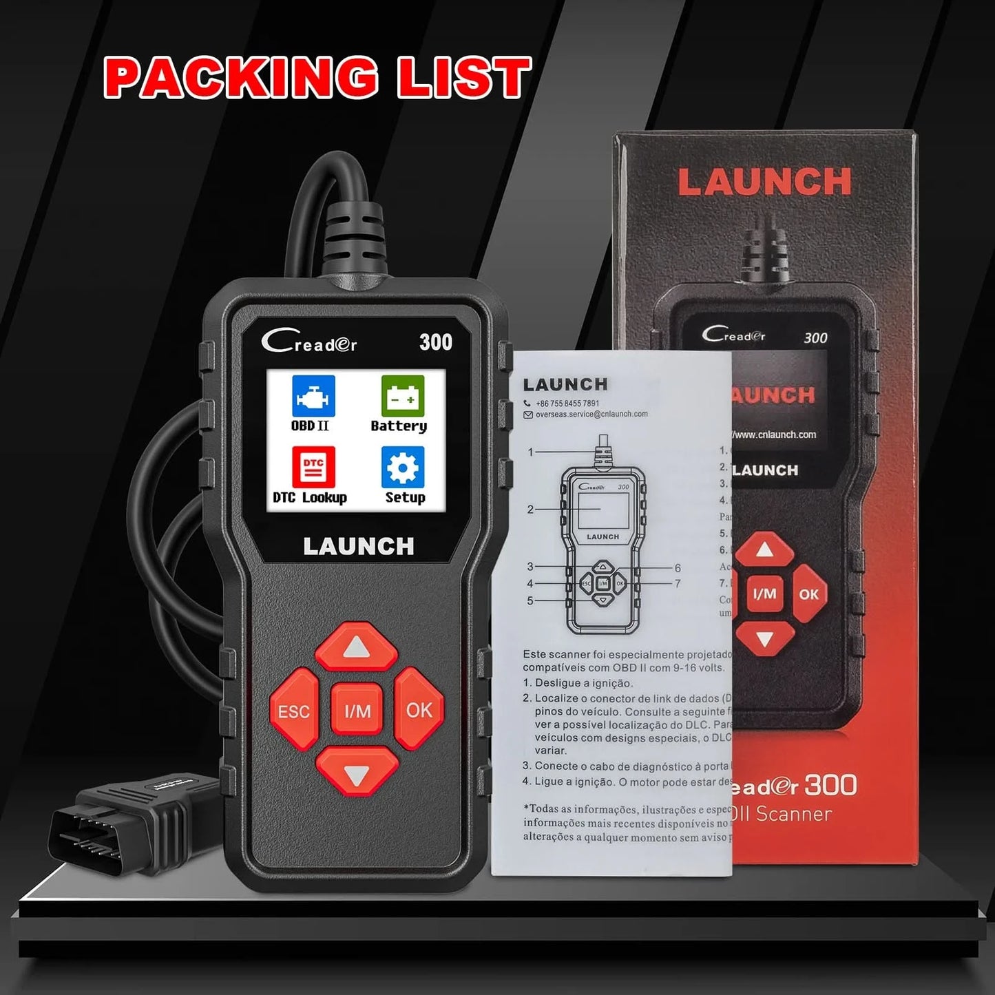 2026 EINFÜHRUNG Creader Elite CR300 Universal Auto Diagnose OBD2 Scanner Motor Fehlercode Leser
