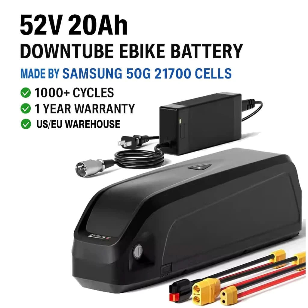 Hailong 52V 20Ah Electric Bicycle Battery Pack Downtube Lithium Ion Ebike Battery for Bike