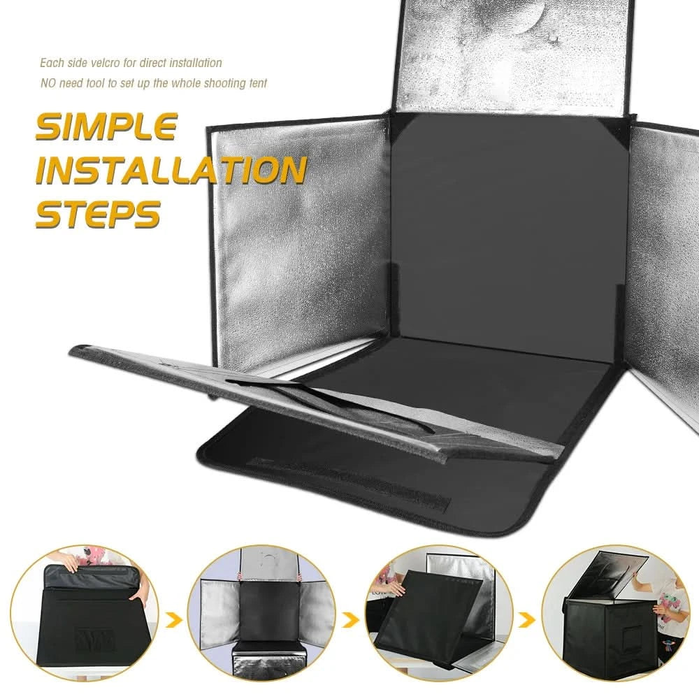30/40/45 65 80cm Photography Tent Photo Light Studio SoftBox Portable Foldable Table Shoot Tents Kit With 5 Background Backdrop