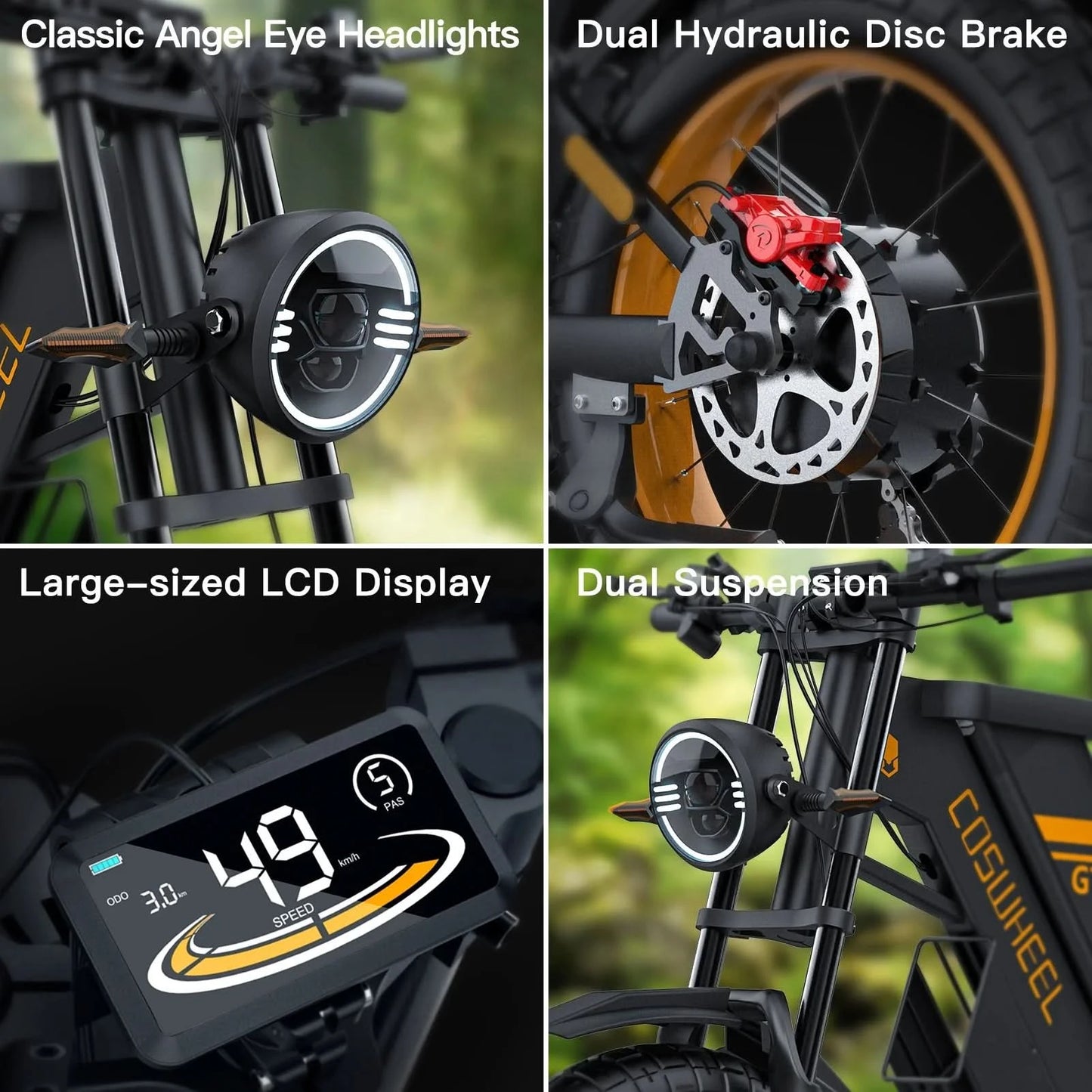 EU US UK Stock COSWHEEL GT20 High Speed Electric Bicycle Enduro Ebike Off Road Electric Dirt Bike 1500W Motor Other E Bike