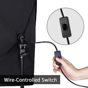 Studio Kit Photo Softbox Light Box Lighting Single Led Lamp with Tripod Photography Shooting Soft Box Flash E27 Accessories