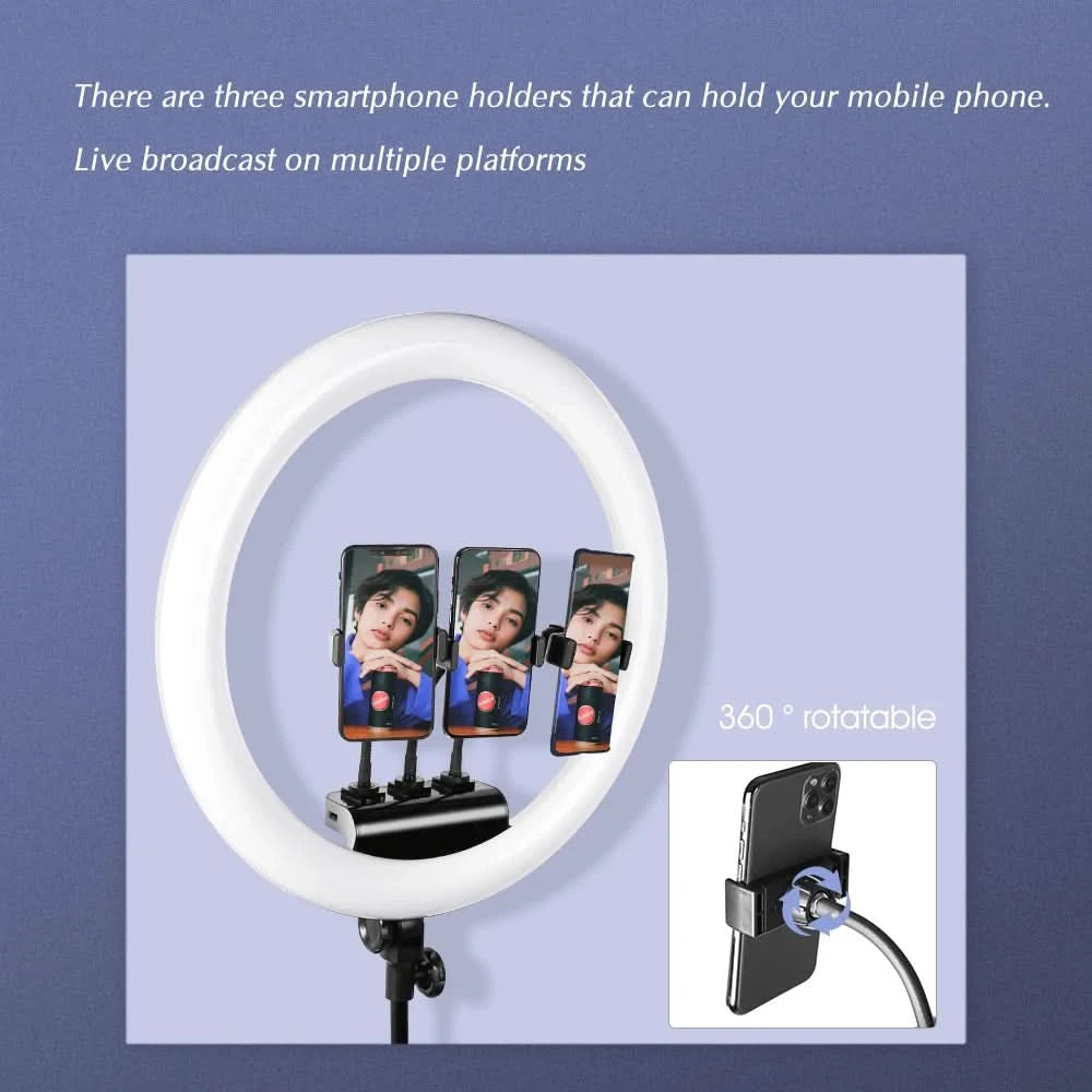SH 45cm 18 inch Ring Light With Tripod Stand Usb Charge Selfie Led Lamp Dimmable Photography Light For Photo Photography Studio