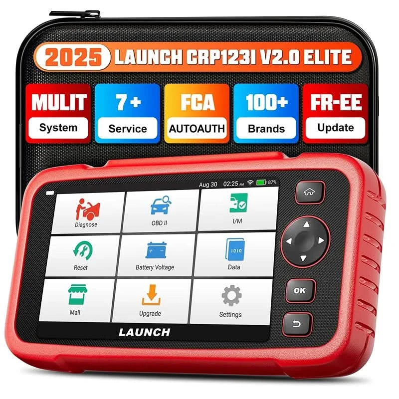 US EU Warehouse LAUNCH OBD2 Scanner CRP123I V2.0 Elite Diagnostics Scanner for ABS/SRS/AT/ENG With 7 Reset Services