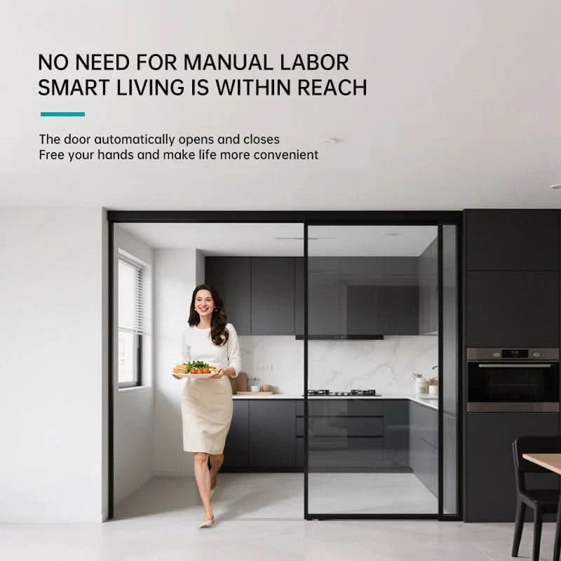 Modern Automatic Silent Electric Sliding Door Unit Magnetic Suspension Household Induction Door Track Smart Electric Apartment