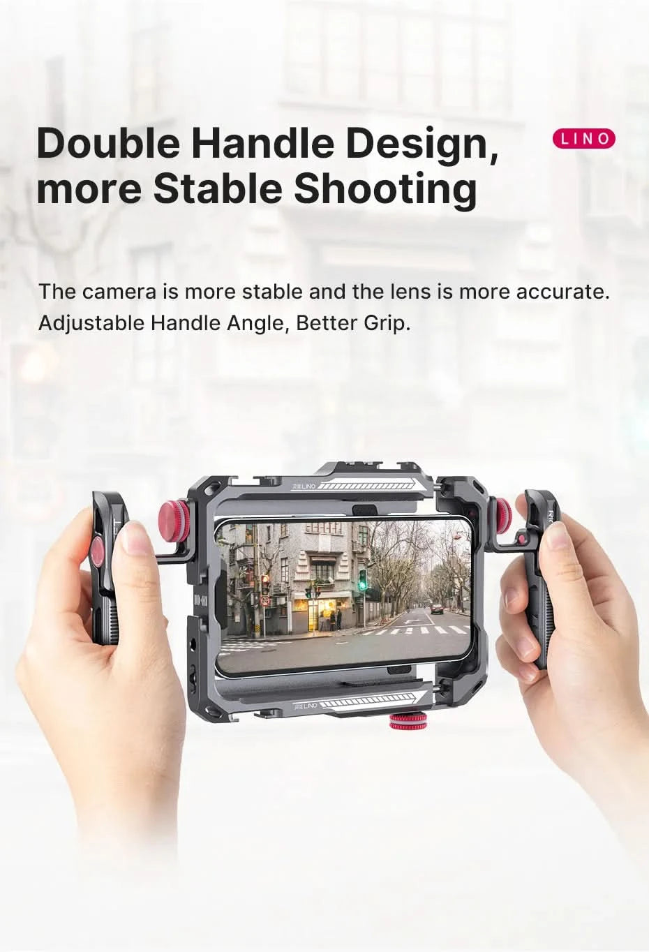 Ulanzi Lino Smartphone Cage for iPhone 16 15 14 13 X XR XS Max Mini/Pro/Pro Max Smartphone Handle Grip Phone Vlog Video
