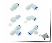 Reverse Osmosis Quick Coupling 1/4 3/8 Hose Connection Tee Y Connector 2 Way Equal Elbow Straight RO Water Plastic Pipe Fitting