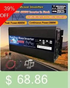 Pure Sine Wave Inverter 12V/24V To AC110V 220V 1000W 2000W 3000W Voltage Transformer Power Converter Solar Inverter LED Display