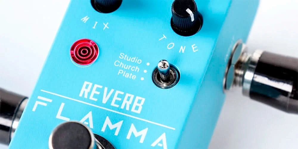 FLAMMA FC02  Electric Guitar Pedal Reverb Effects Pedal with Studio Church Plate Effects True Bypass with Power Supply
