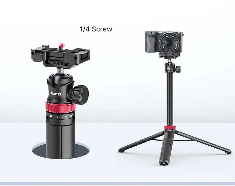 Ulanzi MT-44 Extendable Vlog Livebroadcast Tripod Stand with Phone Mount Holder 42Inch for DSlR SLR Camera GoproSmartphone