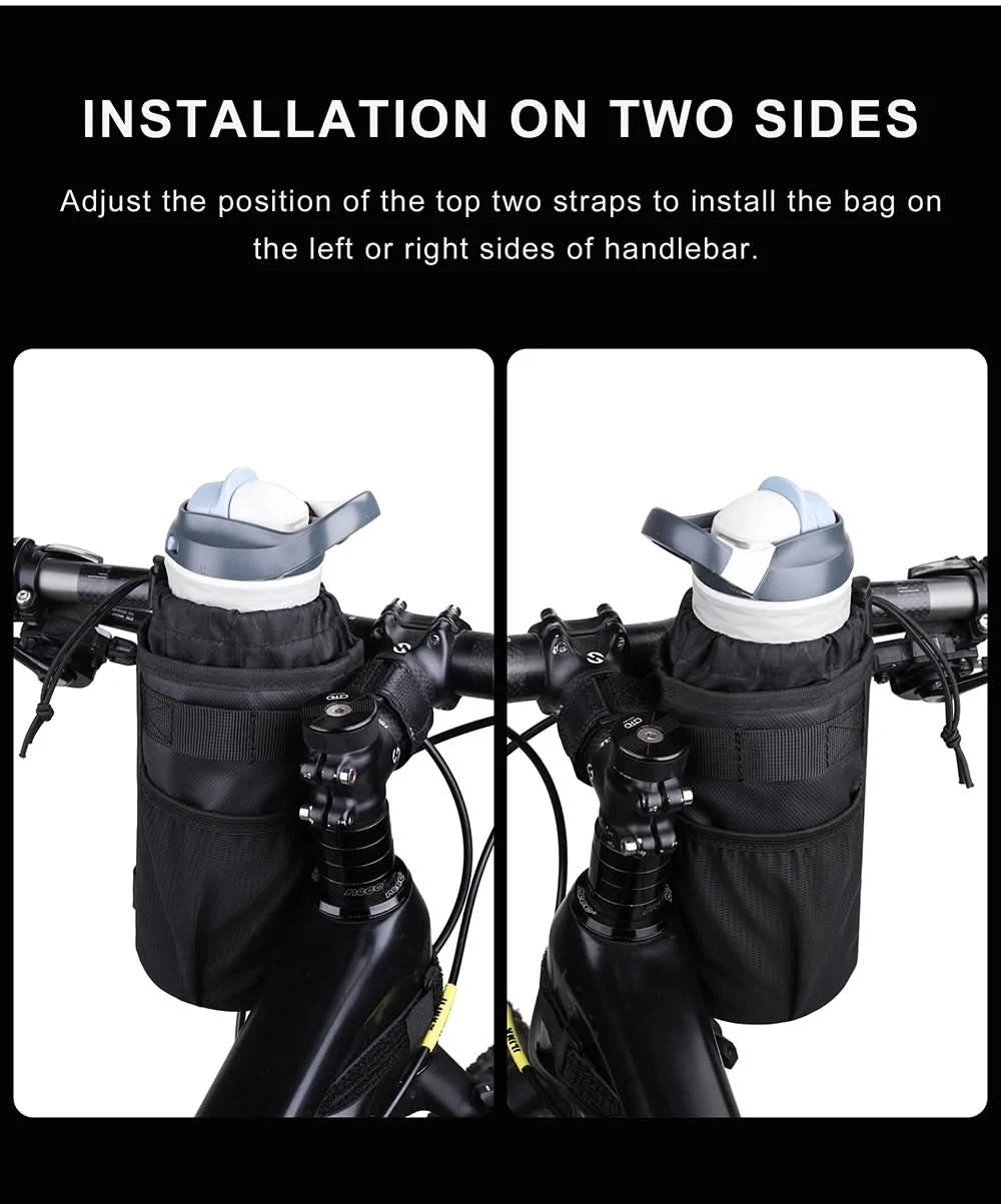 Rhinowalk Bicycle Bag Cycling Water Bottle Carrier Pouch MTB Bike Insulated Kettle Bag Riding Handlebar 1pc or 2pcs Accessories