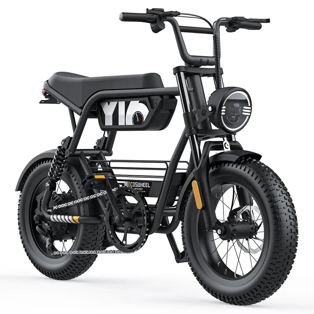 COSWHEEL Y16 Electric Bicycle 1000W Ebike 750W 15A Battery 16X4.0 Fat Tire Snow Beach Cruiser Steel Mountain Bike 16 Inches