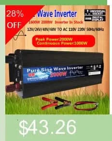 Pure Sine Wave Inverter 12V/24V To AC110V 220V 1000W 2000W 3000W Voltage Transformer Power Converter Solar Inverter LED Display