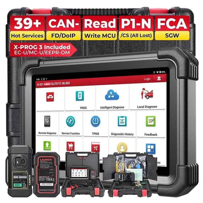USA EU Warehouse LAUNCH X431 IMMO ELITE OBD2 Diagnostic Tool Car Key Cutting Machines With Programmer for All Keys Lost