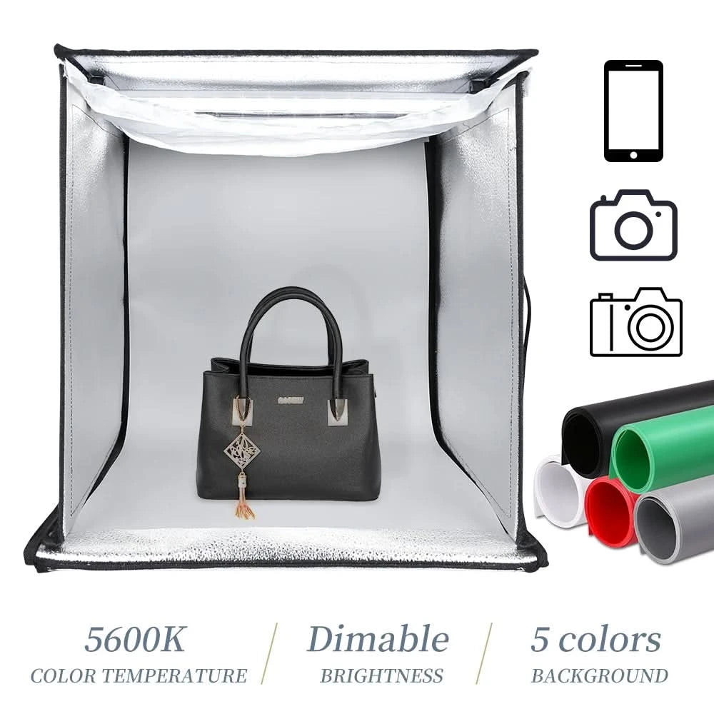 30/40/45 65 80cm Photography Tent Photo Light Studio SoftBox Portable Foldable Table Shoot Tents Kit With 5 Background Backdrop