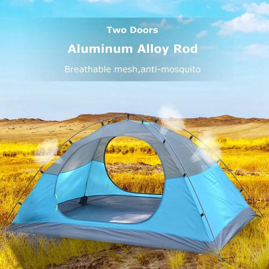 Desert&Fox 1 Person Hiking Tent Single Camping Tents Waterproof Lightweight Portable Tent with Carry Bag for Beach Travel Picnic