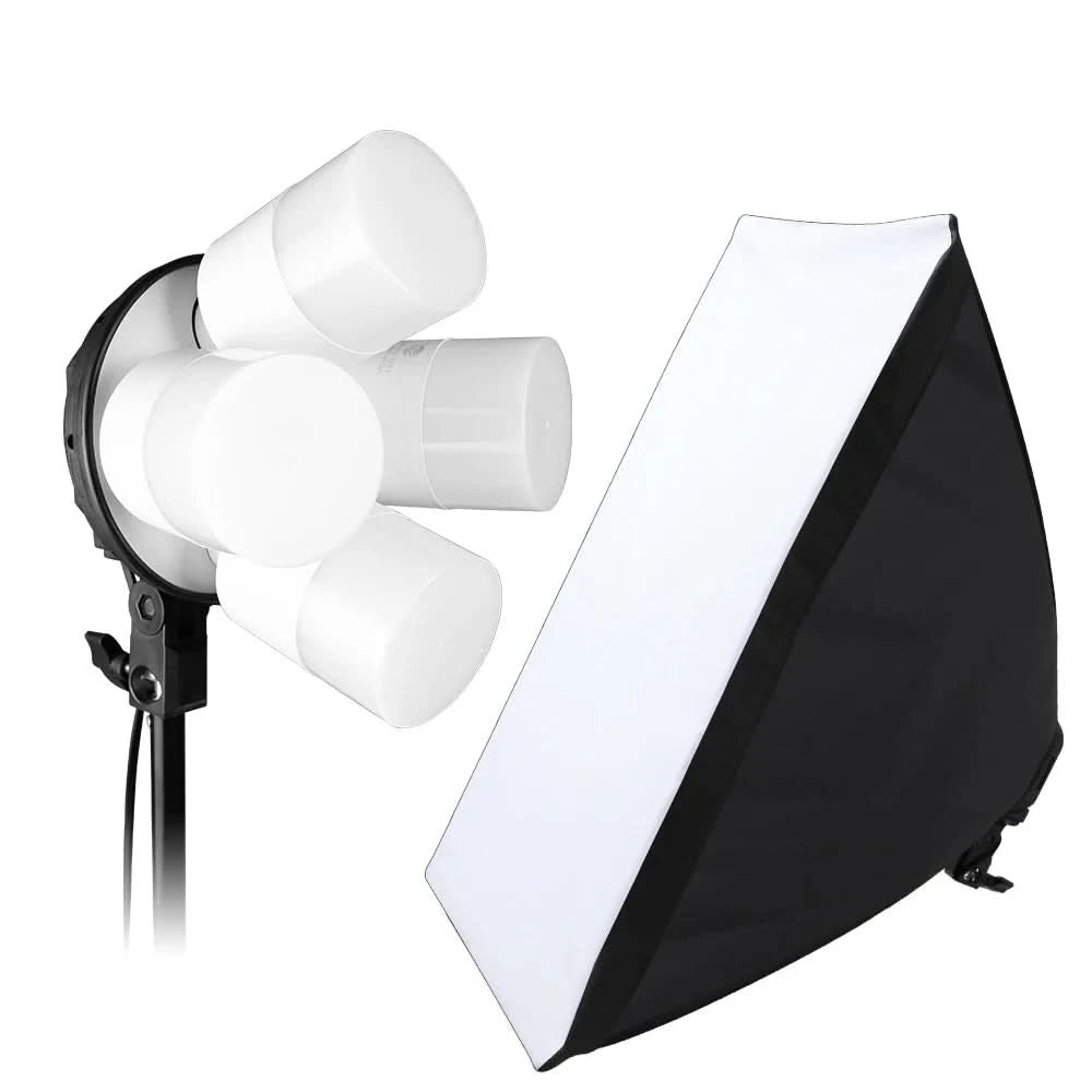 SH Photo Studio Softbox Light Kit Photographic Equipment Four Lamp Holders Continuous Light System With E27 Bulb Accessories