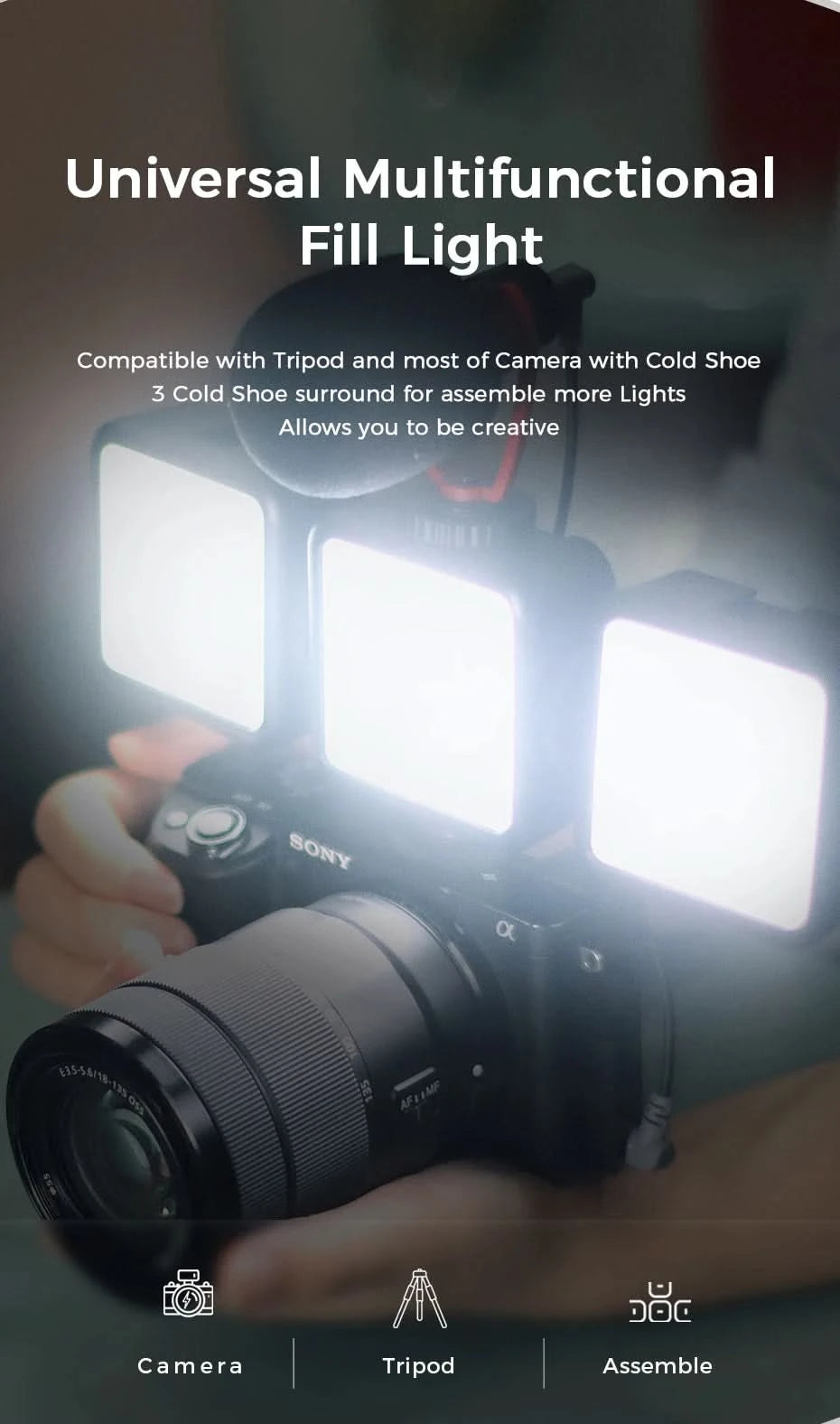 Ulanzi VIJIM VL81 VL200 3200k-5600K Dimmable Mini LED Video Light for Smartphone SLR Camera Rechargable Vlog 3000mAh Fill Light