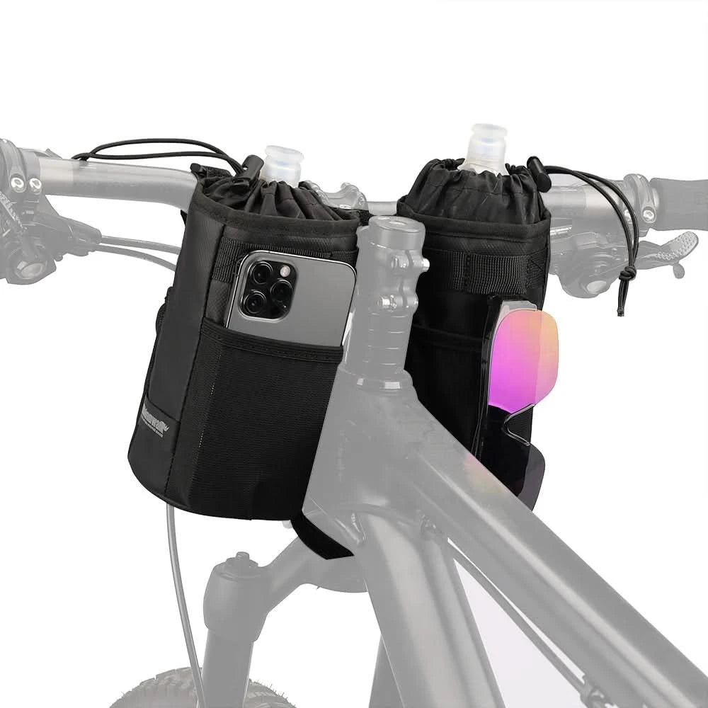 Rhinowalk Bicycle Bag Cycling Water Bottle Carrier Pouch MTB Bike Insulated Kettle Bag Riding Handlebar 1pc or 2pcs Accessories