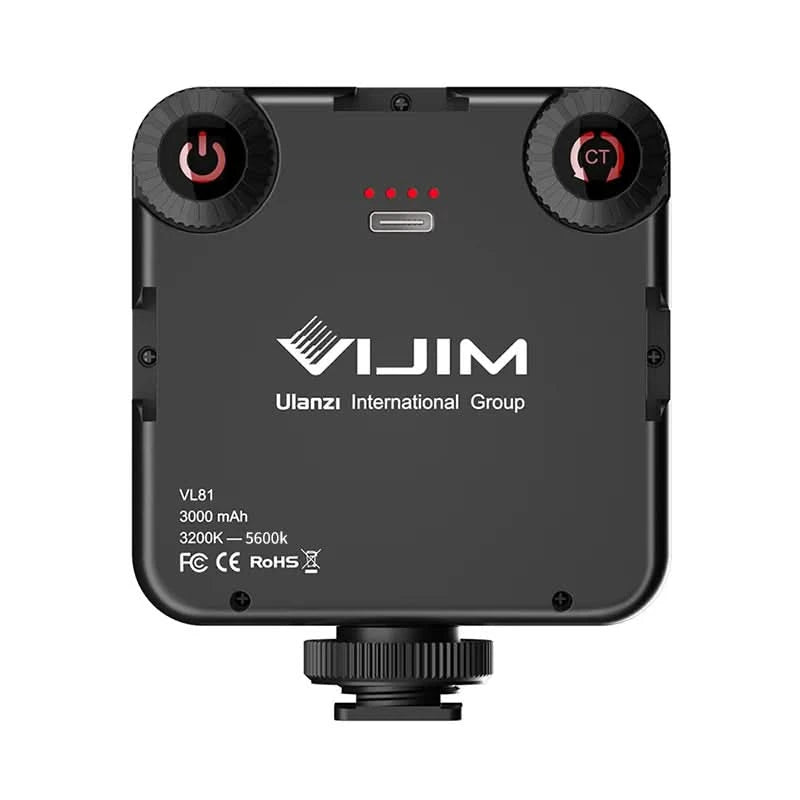 Ulanzi VIJIM VL81 VL200 3200k-5600K Dimmable Mini LED Video Light for Smartphone SLR Camera Rechargable Vlog 3000mAh Fill Light