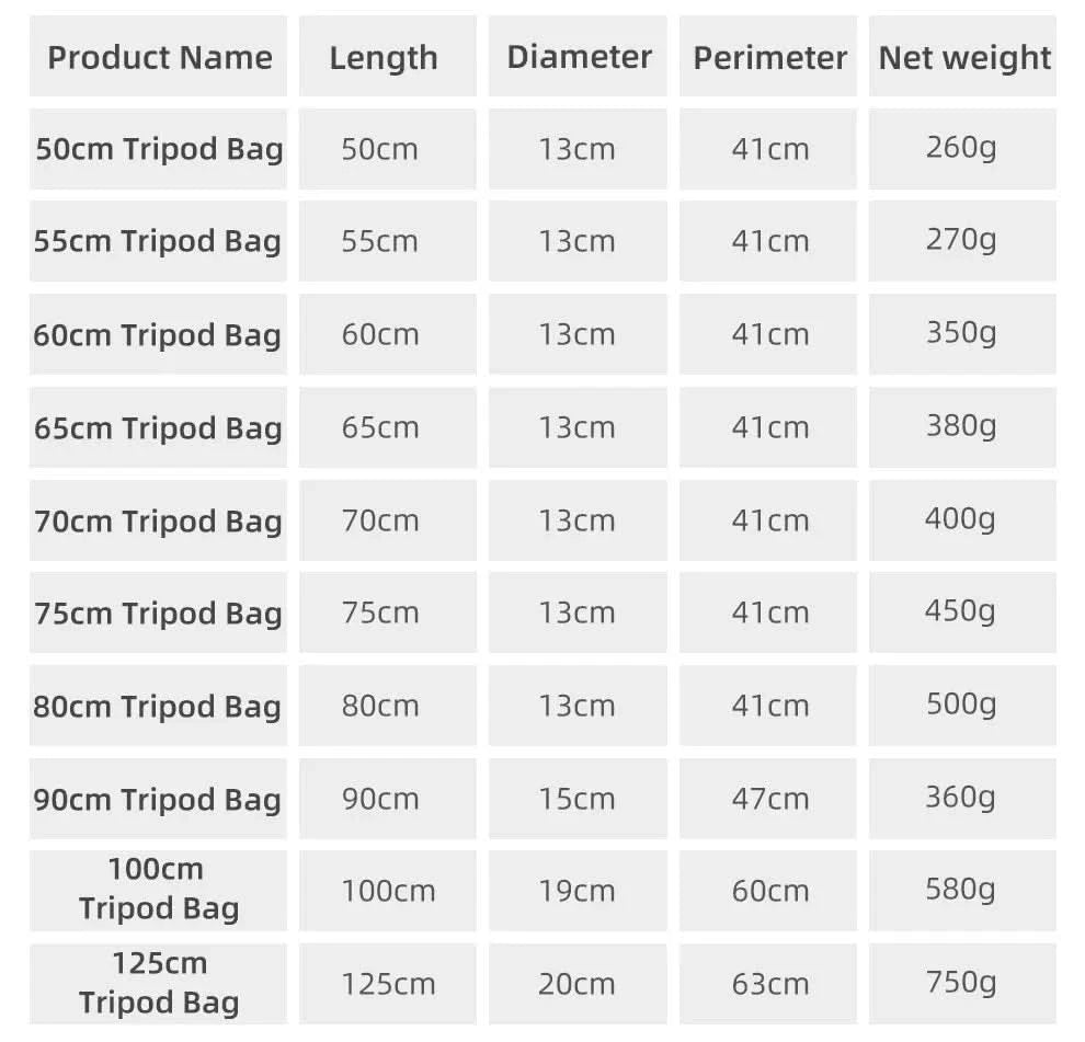 50cm - 125cm Padded Camera Monopod Tripod Carrying Bag Case Light Stand Carry Bag Umbrella Softbox Carrying Bag