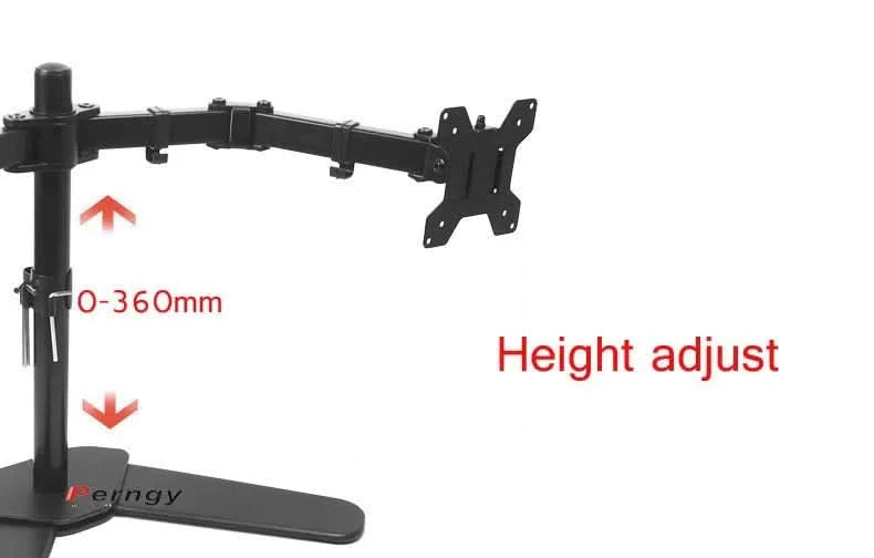 D-MOUNT MS02 9.9kg each head Full Motion 360 rotate Dual 10"-27" Monitor desktop holder stand long Mount Arm clamp and grommet