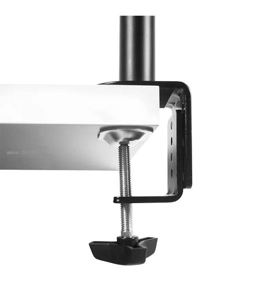 D-MOUNT MS02 9.9kg each head Full Motion 360 rotate Dual 10"-27" Monitor desktop holder stand long Mount Arm clamp and grommet