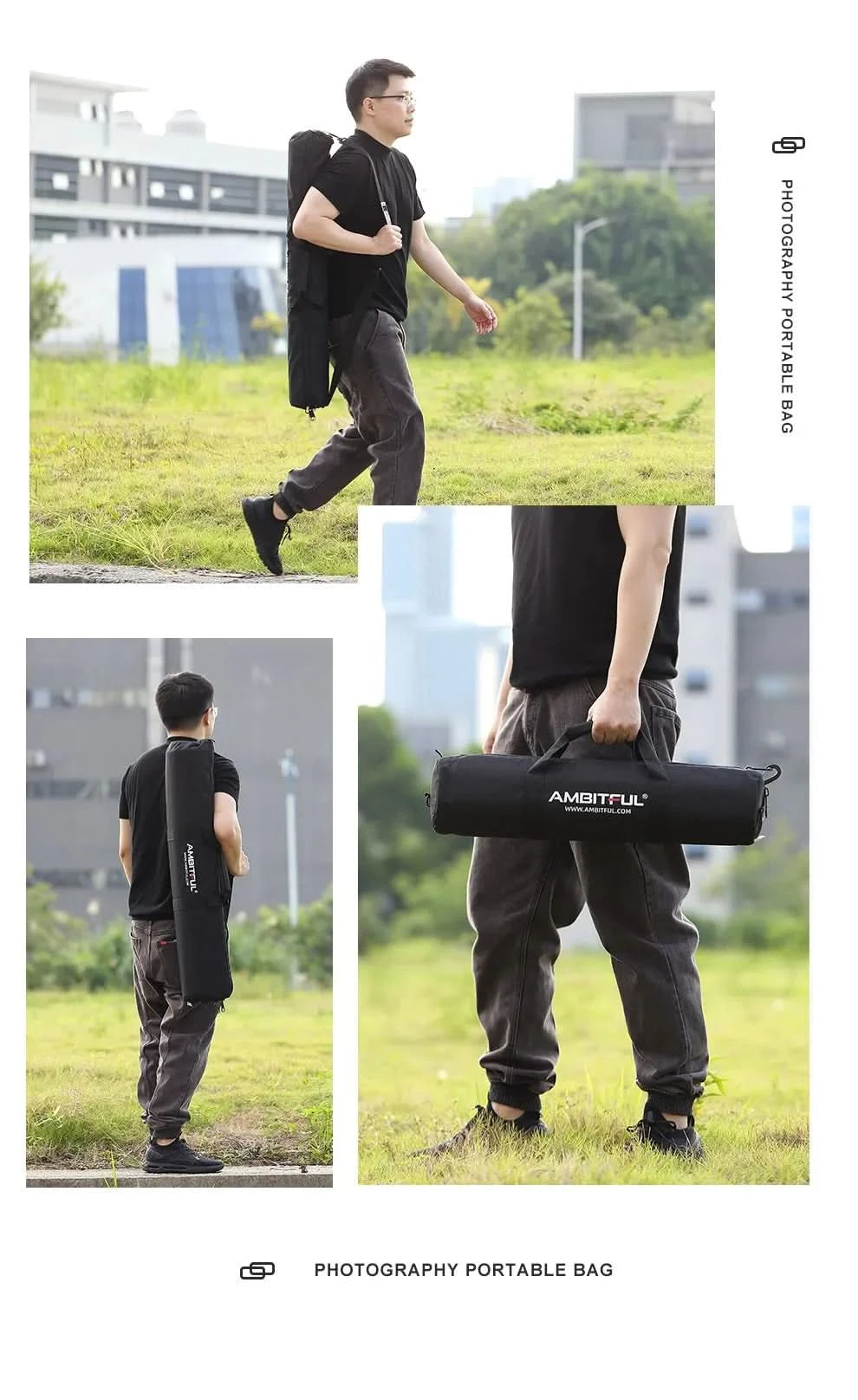 50cm - 125cm Padded Camera Monopod Tripod Carrying Bag Case Light Stand Carry Bag Umbrella Softbox Carrying Bag