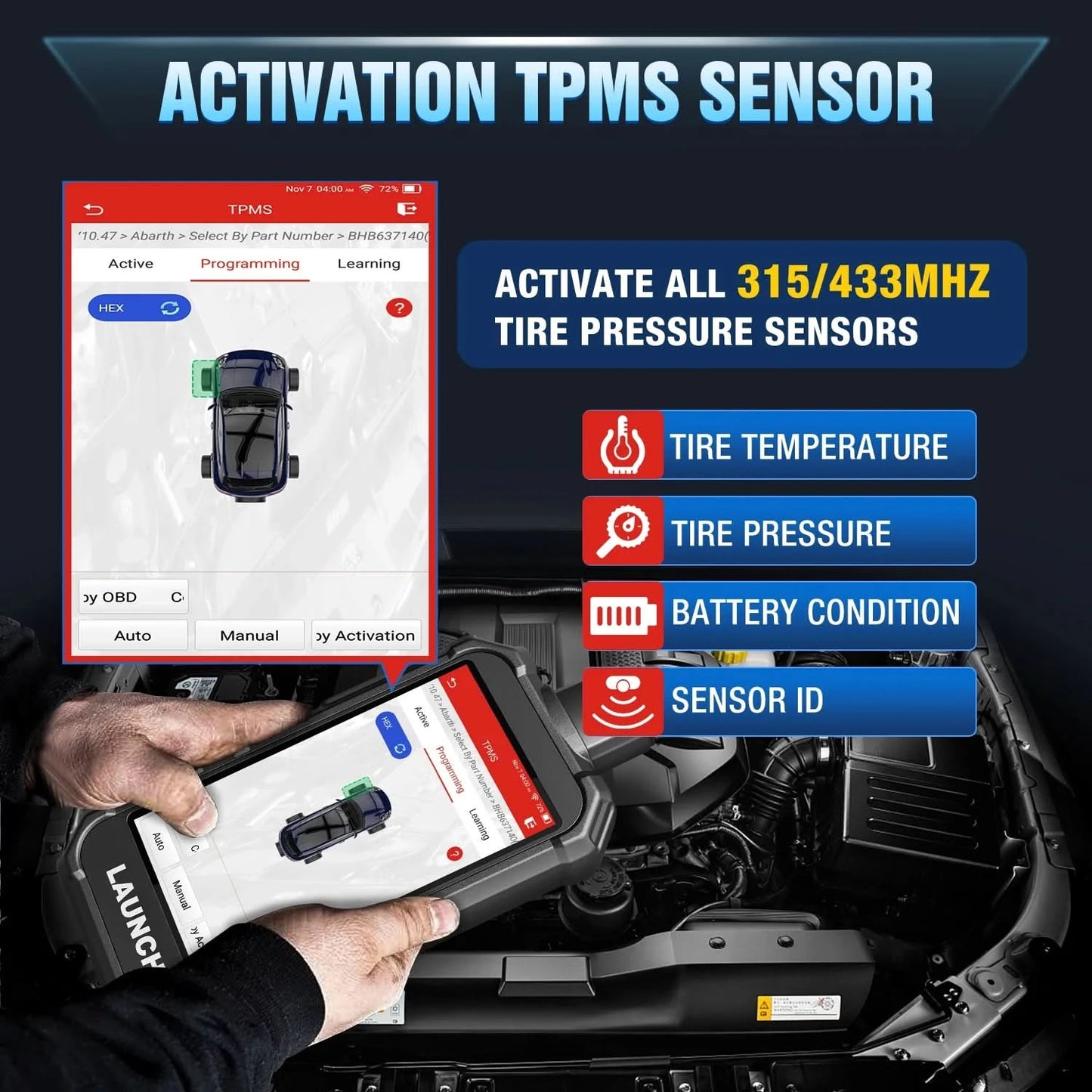 USA EU Lager EINFÜHRUNG Creader TPMS CRT5011 V2 Reifendruckprogrammier-Sensor-Scan-Tool
