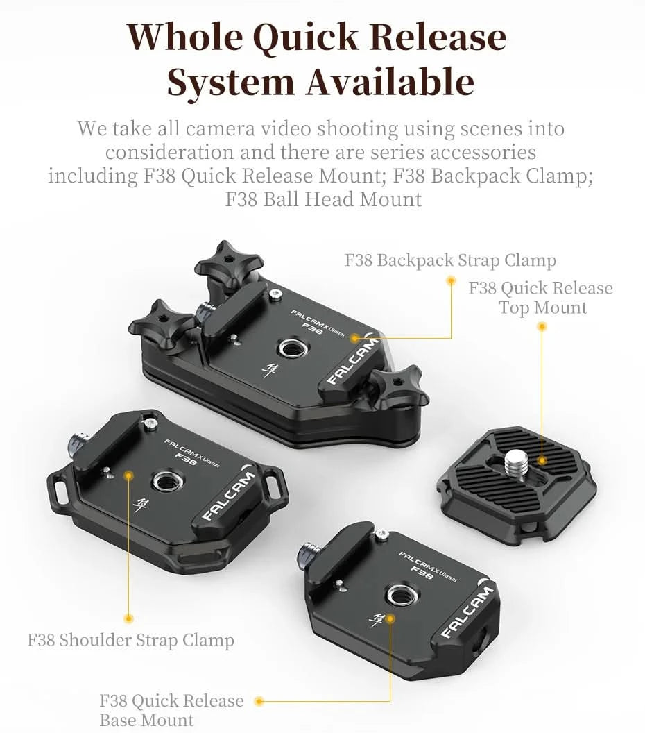 Ulanzi FALCAM F38 Universal Arca-Swiss Slot Quick Release System Plate Clamp Quick Switch Kit for DSLR Camera Gimbal Tripod