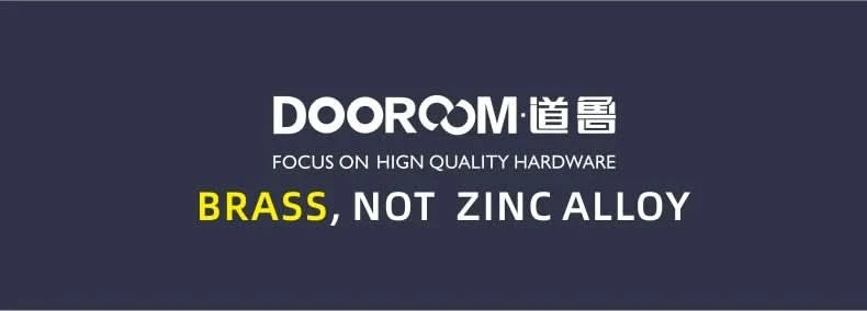 Dooroom Brass Door Lever Mute Black Gold Interior Bedroom Bathroom Wood Door Lock Set Dummy Handle Knob