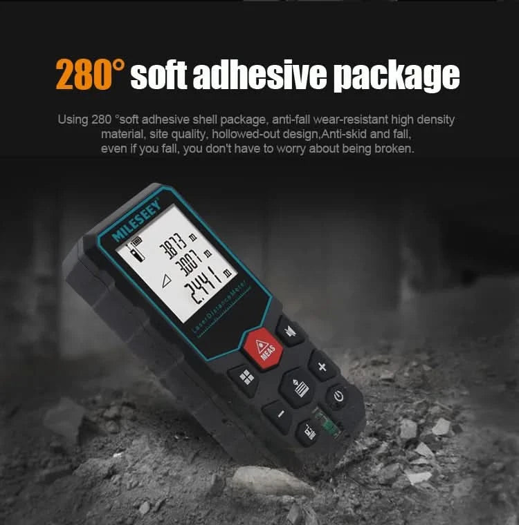 Mileseey Laser Distance Meter Electronic Roulette Laser Digital Tape Rangefinder Trena Metro Laser Range Finder  Measuring Tape