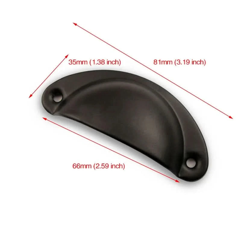 KAK 2PCS Retro Metal Kitchen Drawer Cabinet Door Handle And Furniture Knobs Handware Cupboard Antique Brass Shell Pull Handles