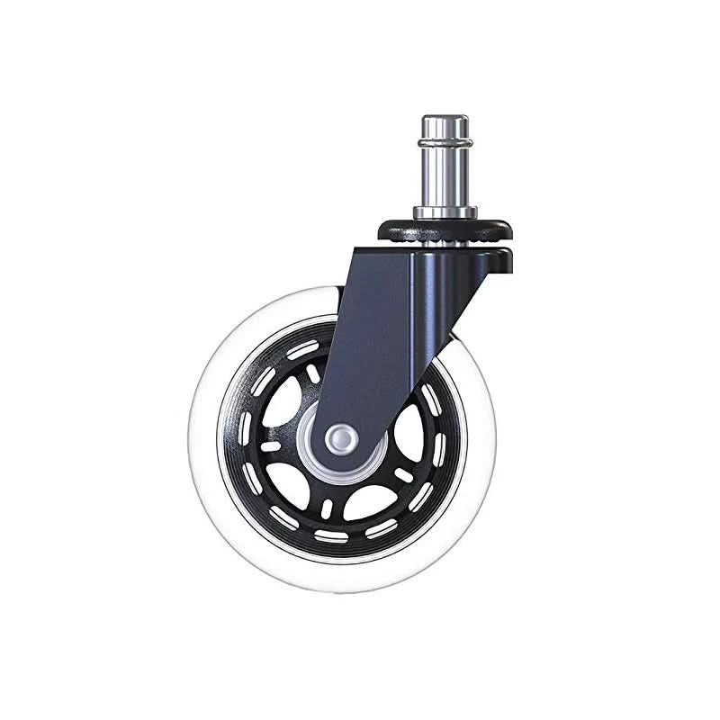 5PCS KAK 3" Universal Mute Wheel Office Chair Caster Replacement 60KG Casters Rubber Soft Safe Roller Furniture Wheel Hardware