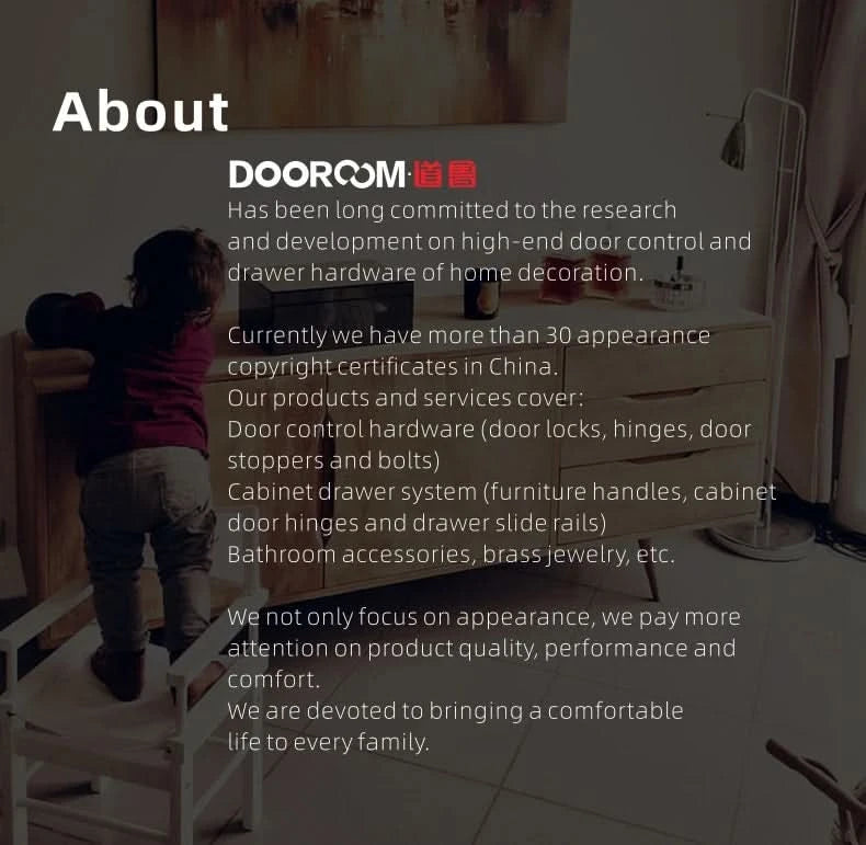 Dooroom Brass Door Lever Mute Black Gold Interior Bedroom Bathroom Wood Door Lock Set Dummy Handle Knob
