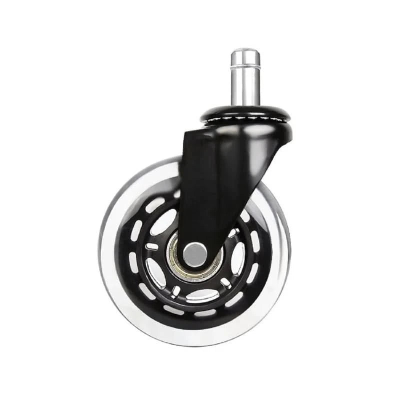 5PCS KAK 3" Universal Mute Wheel Office Chair Caster Replacement 60KG Casters Rubber Soft Safe Roller Furniture Wheel Hardware