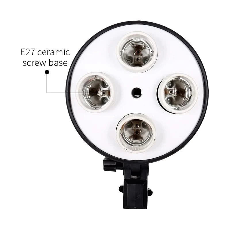 SH Photo Studio Softbox Light Kit Photographic Equipment Four Lamp Holders Continuous Light System With E27 Bulb Accessories