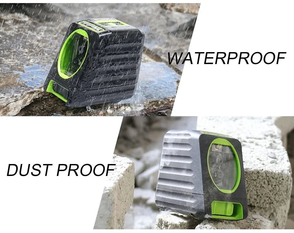 Huepar Box-1G Self-leveling Laser Level  150ft/45m Outdoor Green Cross Line with Vertical Beam Spread Covers of 150°