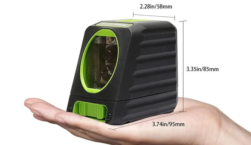 Huepar Box-1G Self-leveling Laser Level  150ft/45m Outdoor Green Cross Line with Vertical Beam Spread Covers of 150°