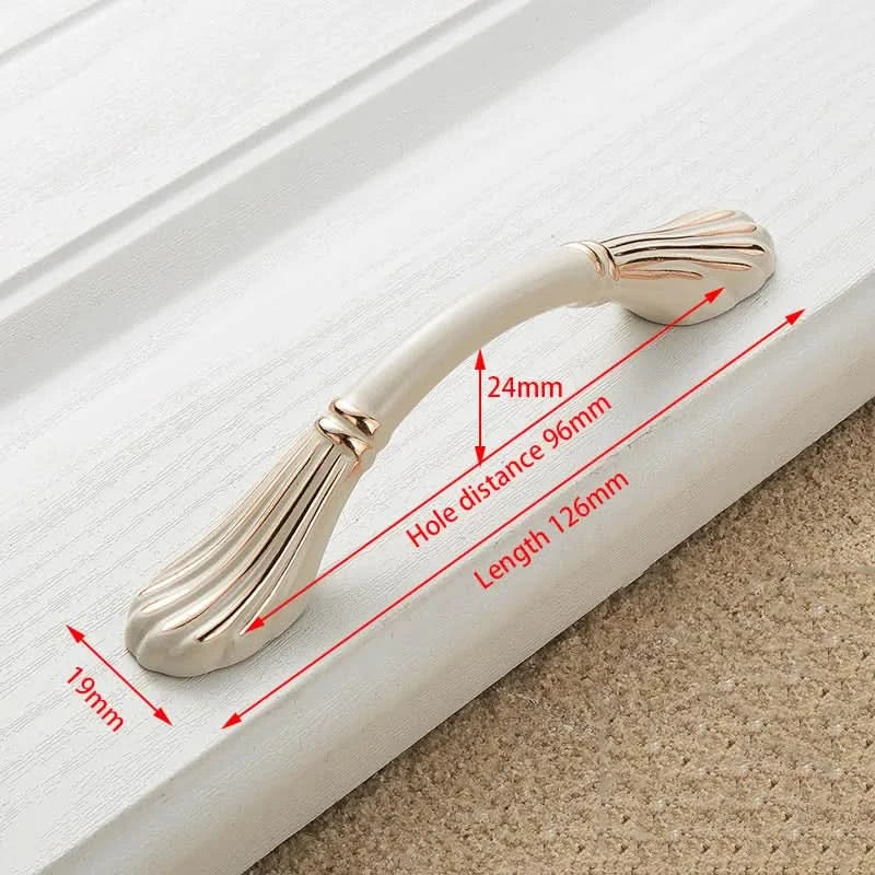KAK Zinc Aolly Ivory White Cabinet Handles Kitchen Cupboard Door Pulls Drawer Knobs European Fashion Furniture Handle Hardware