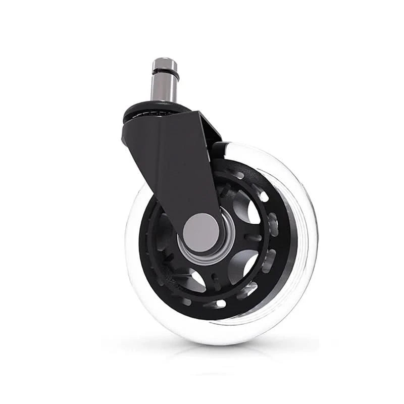 5PCS KAK 3" Universal Mute Wheel Office Chair Caster Replacement 60KG Casters Rubber Soft Safe Roller Furniture Wheel Hardware