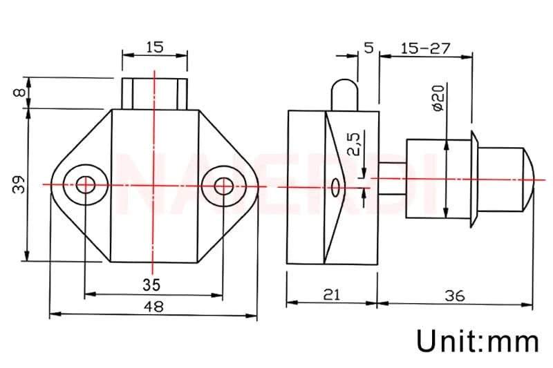 10 STÜCK NAIERDI Wohnmobil-Druckschloss 20mm/26mm Wohnwagen Boot Wohnmobil Schrank Schubladenverriegelung Knöpfe für Möbelbeschläge
