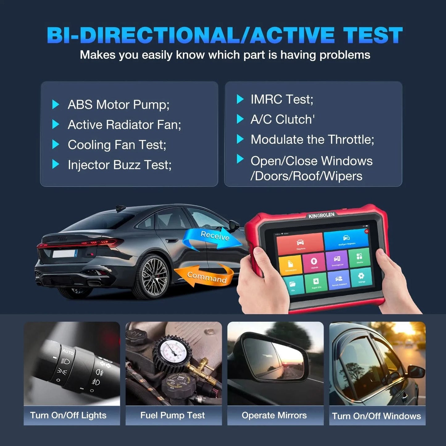 USA EU Warehouse Kingbolen K8 Elite Full System Bidirectional Diagnostic Tool ECU Coding Scanner Lifetime Free Update