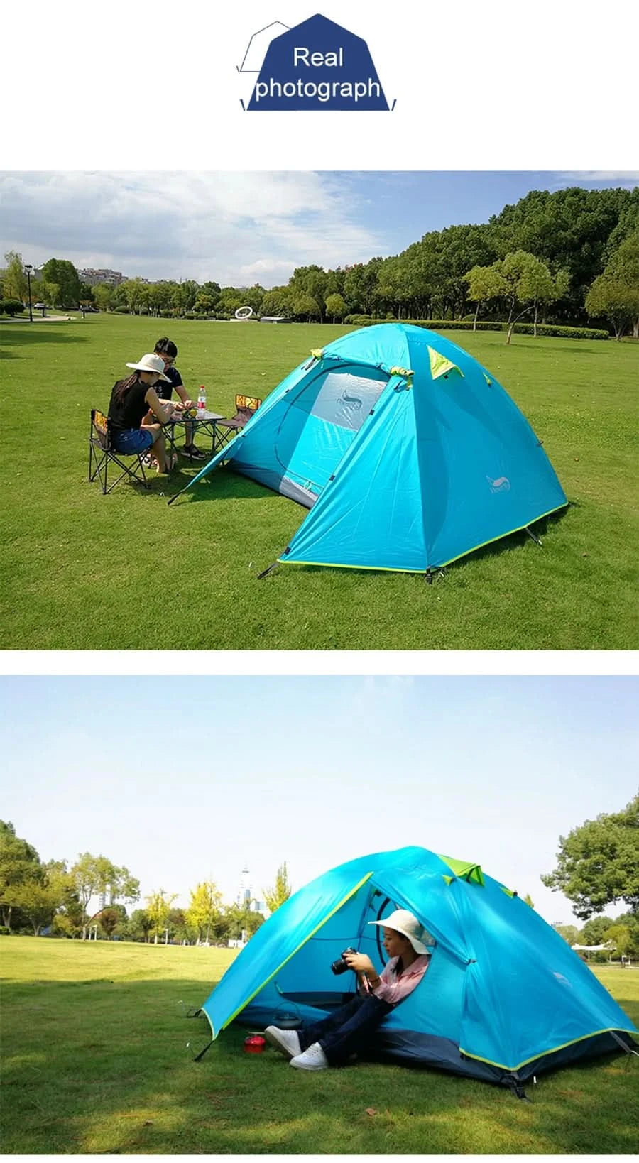 Desert&Fox 1 Person Hiking Tent Single Camping Tents Waterproof Lightweight Portable Tent with Carry Bag for Beach Travel Picnic
