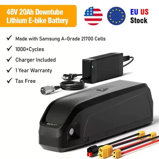 Hailong High Performance 48V 20Ah Downtube Bicycle Battery Pack E-Bikes 20Ah Range Mounting Bracket High Lithium Ion Pack