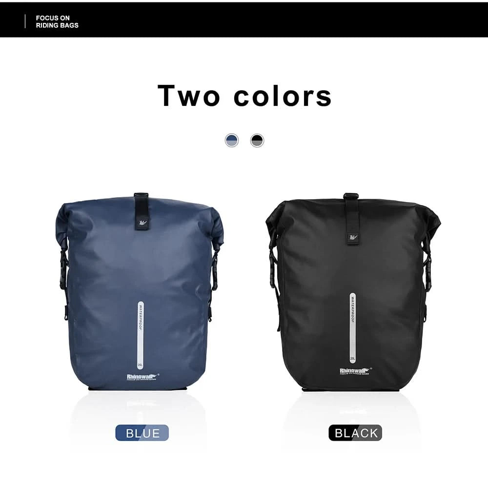 Rhinowalk Bicycle bag&Pannier 100% Fully Waterproof 27L Big Bike Bag capacity Multifunctional Rear Rack Pannier Bag Cycling Bags