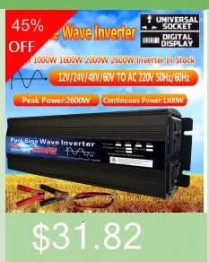 Pure Sine Wave Inverter 12V/24V To AC110V 220V 1000W 2000W 3000W Voltage Transformer Power Converter Solar Inverter LED Display
