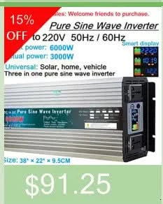 Pure Sine Wave Inverter 12V/24V To AC110V 220V 1000W 2000W 3000W Voltage Transformer Power Converter Solar Inverter LED Display