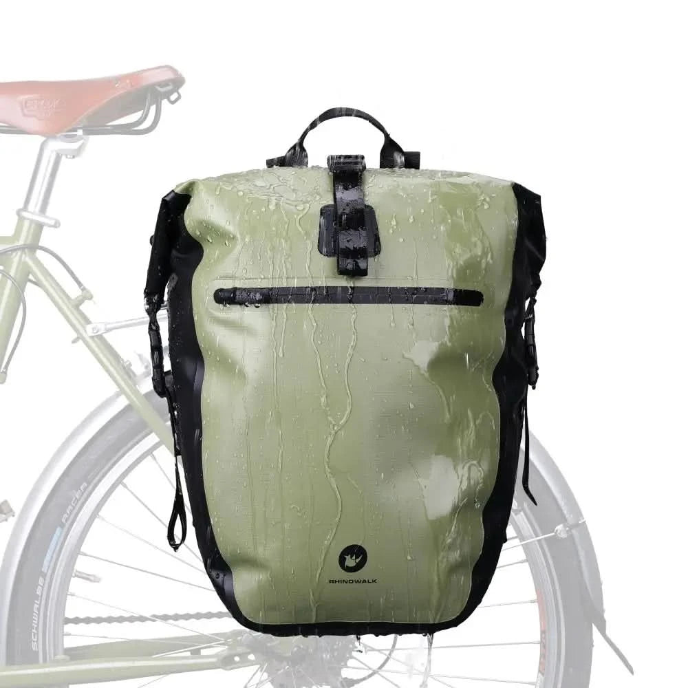 Rhinowalk Bicycle bag&Pannier 100% Fully Waterproof 27L Big Bike Bag capacity Multifunctional Rear Rack Pannier Bag Cycling Bags