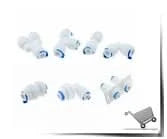 Reverse Osmosis Quick Coupling 1/4 3/8 Hose Connection Tee Y Connector 2 Way Equal Elbow Straight RO Water Plastic Pipe Fitting